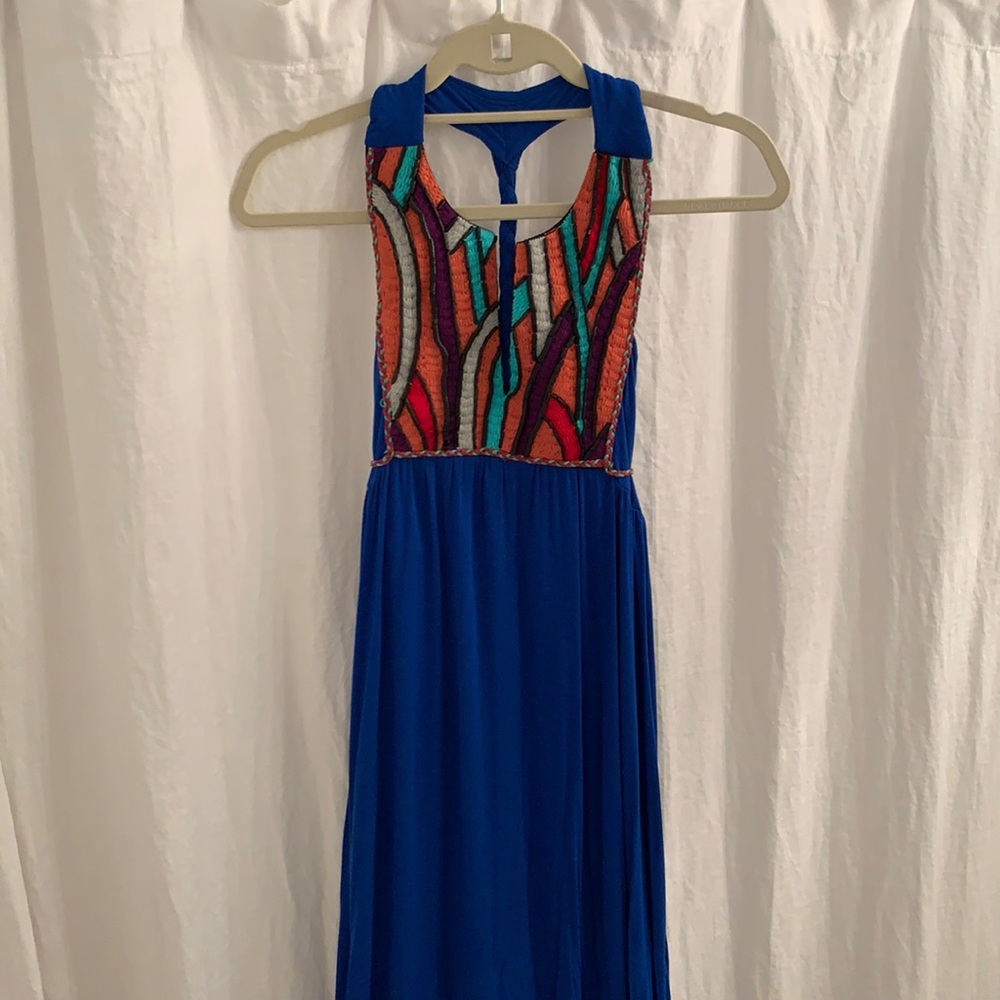 T-Bags Maxi Dress Beaded/Woven Chest